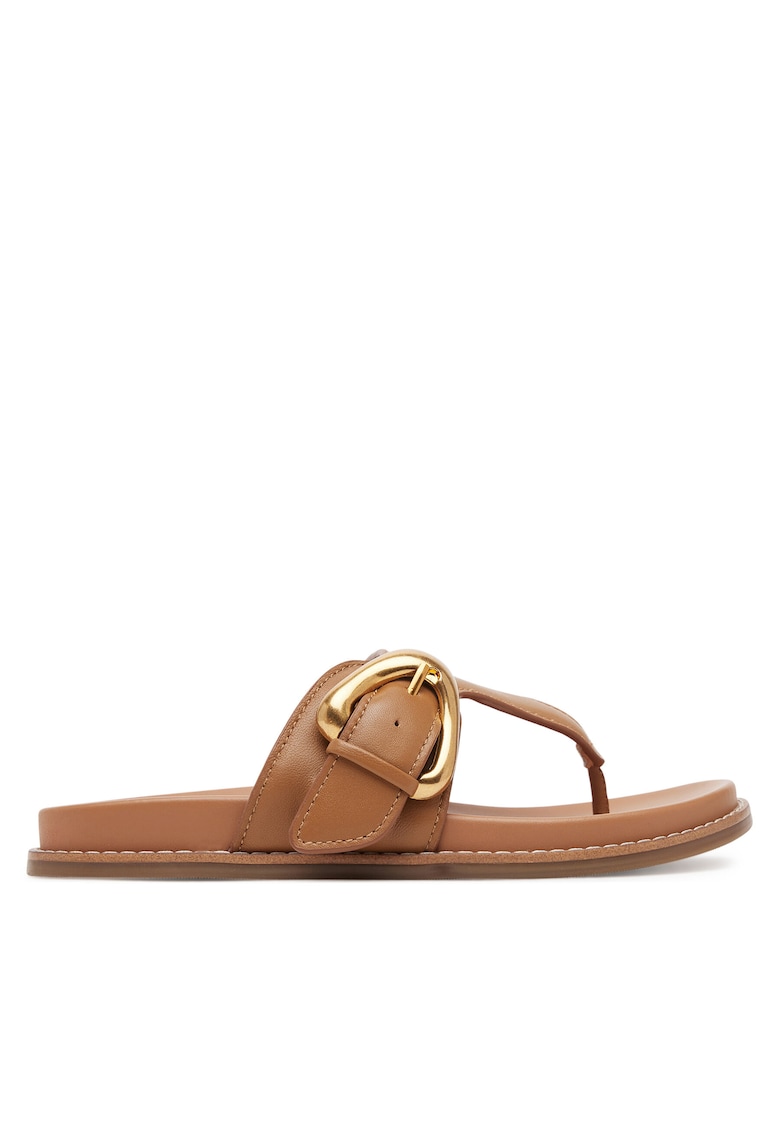 Slapi dama piele naturala - culoare maro - model CLAUDIE-R25SS03088 -