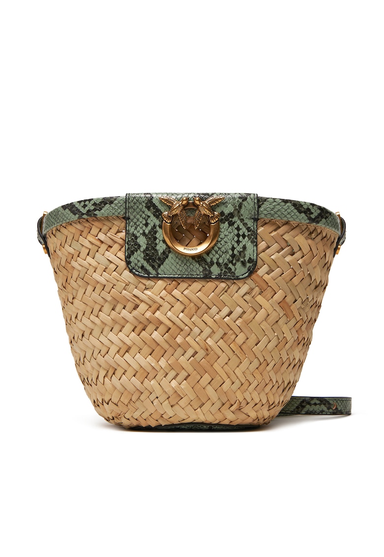 Geanta dama Green E50Q Love Summer Bucket P - roz - material sintetic