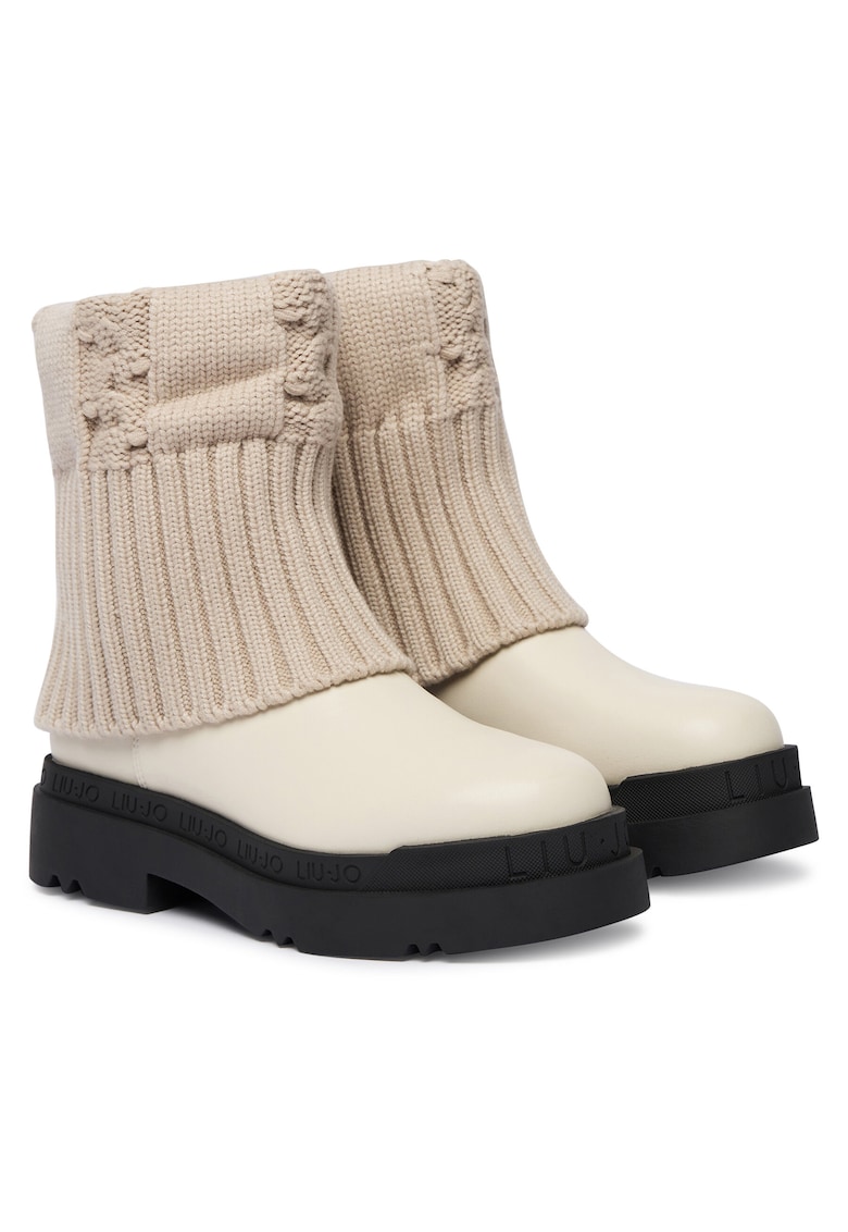 Botine dama SF5121 - Piele ecologica - Bej