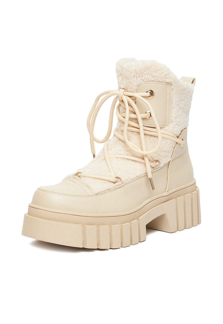 Botine dama HX22097-1 - Piele naturala - Bej