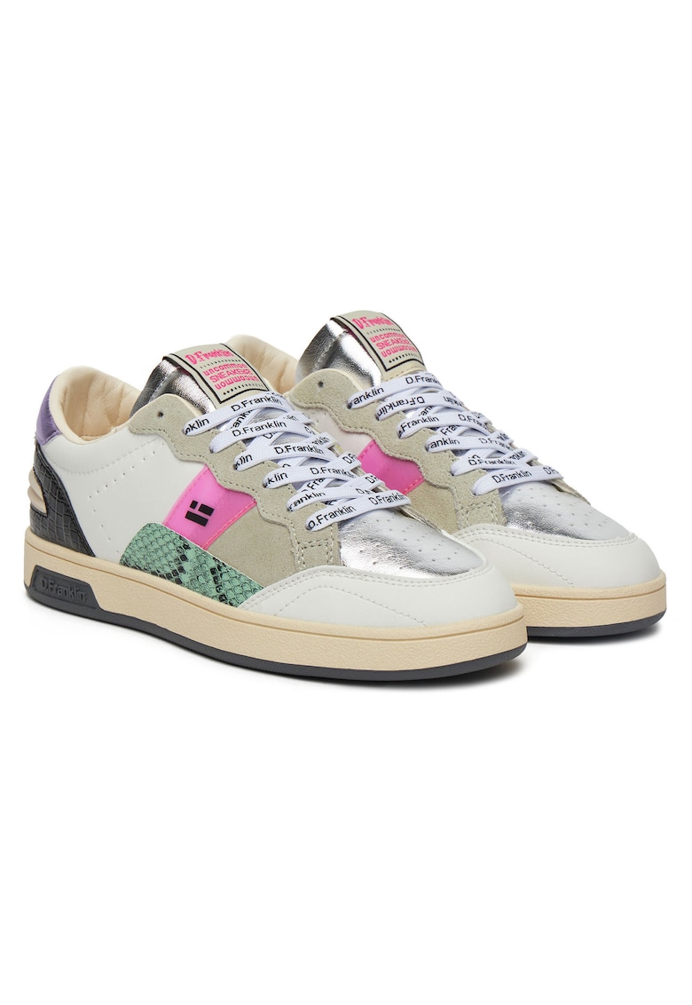 Tenisi dama - piele ecologica - multicolor -