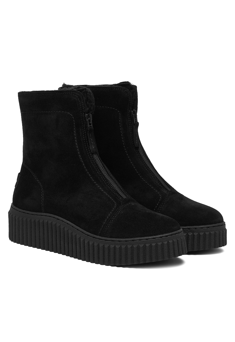 Botine dama SS2M3031 - Negru - Piele naturala - Negru