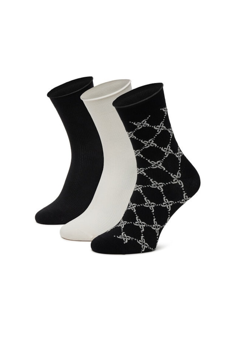 Sosete dama alb negru - set 3 perechi - marime