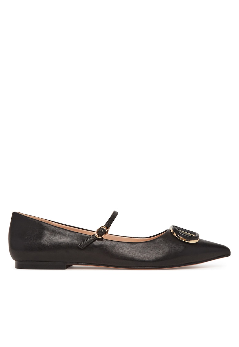 Balerini dama - piele naturala - negru