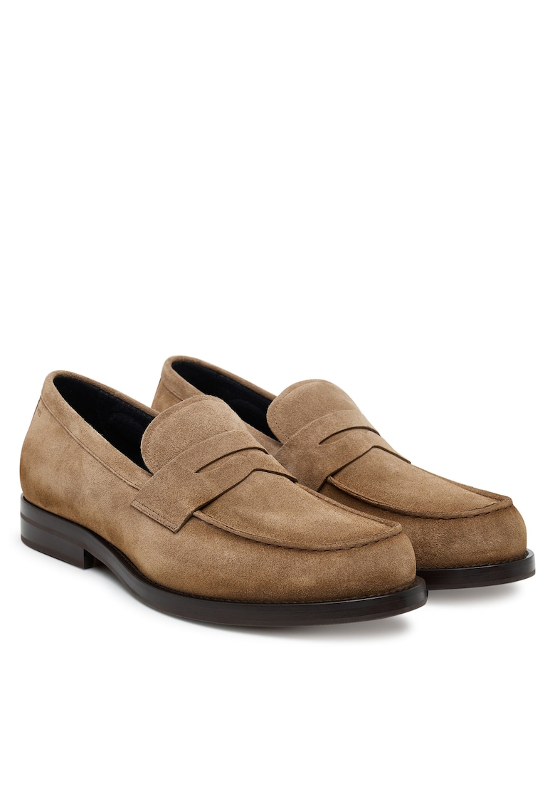 Mocasini barbati piele naturala - bej