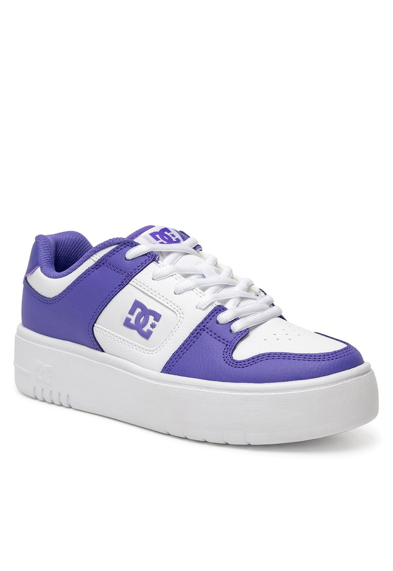 Tenisi dama MANTECA 4 PLATFORM A - piele naturala - alb/mov