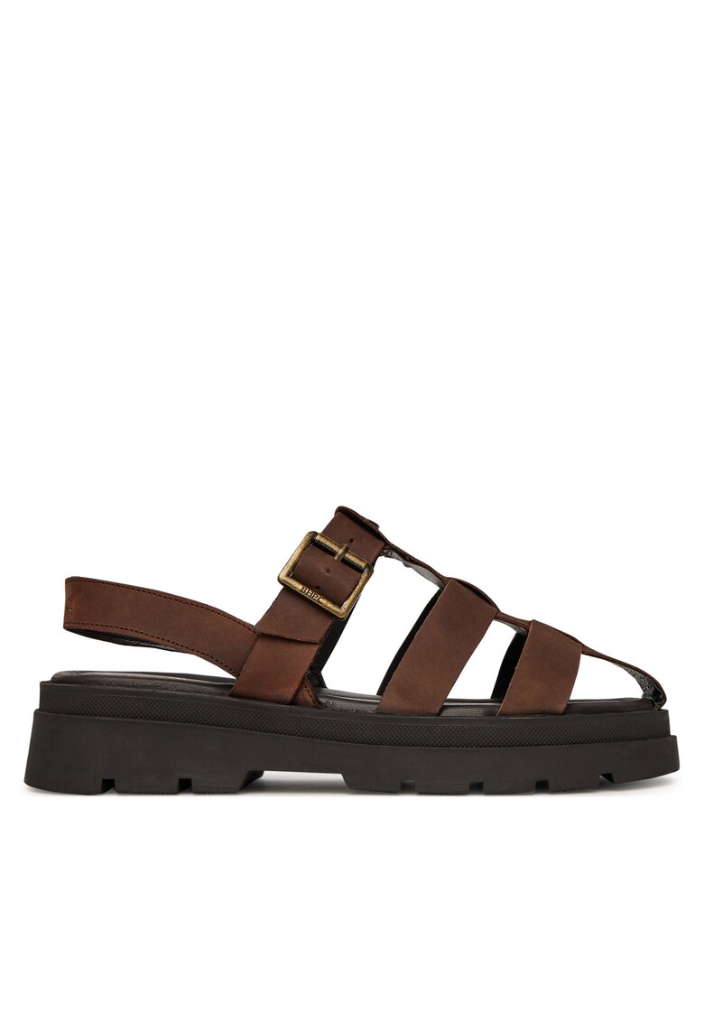 Sandale barbati piele naturala - maro