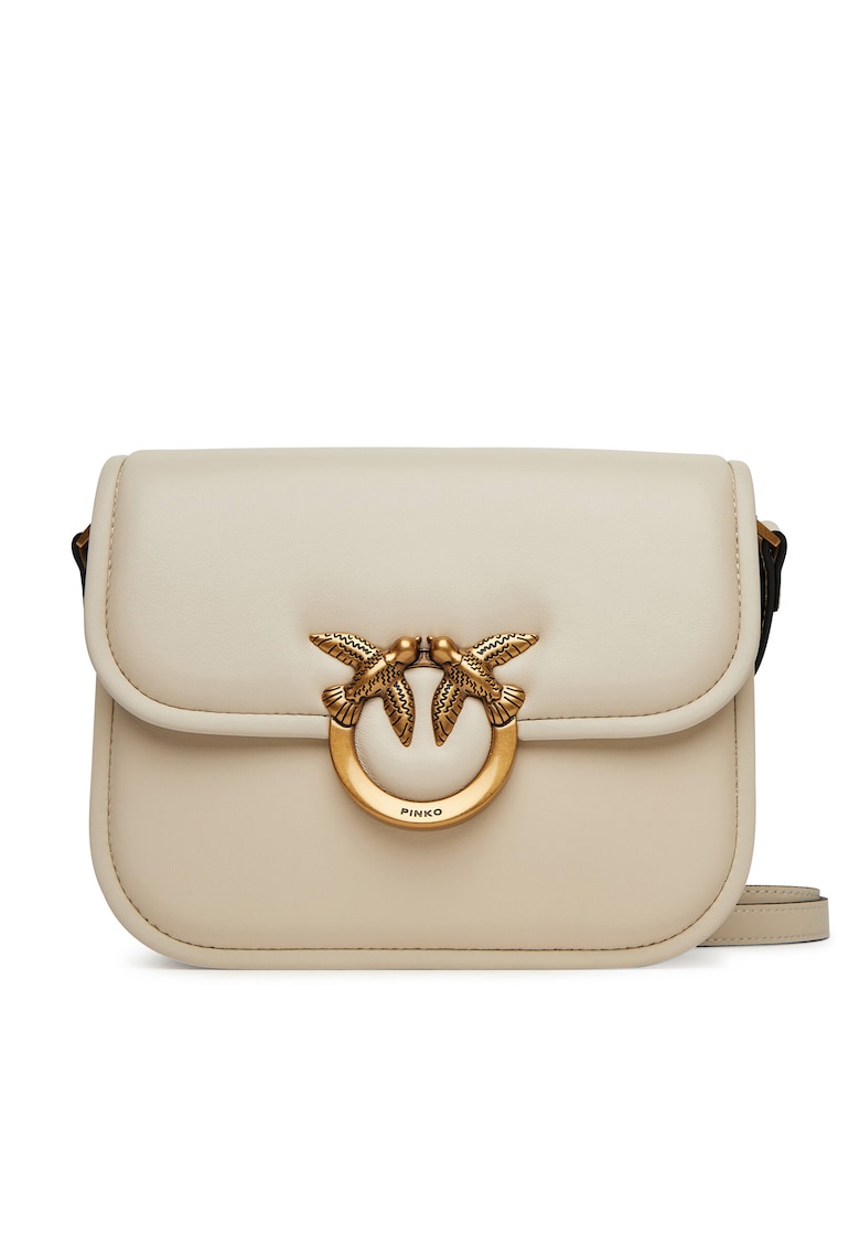 Geanta dama Love Box Bag Fl Mini - piele naturala - alba