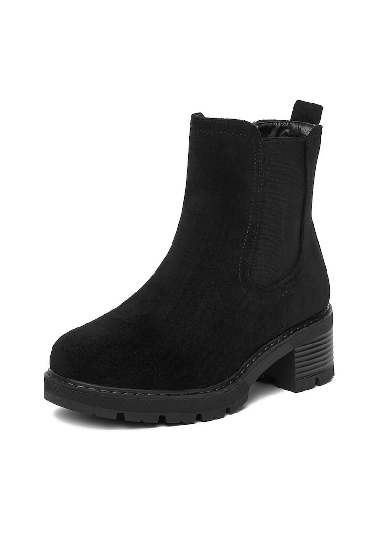 Botine dama V2222-1 - Textil - Negru