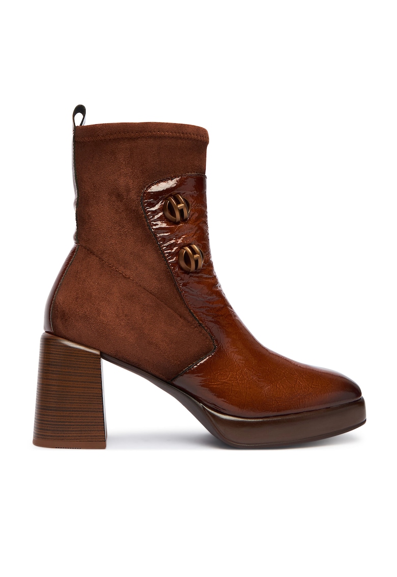 Botine dama Hispanitas - Piele naturala - Rosu
