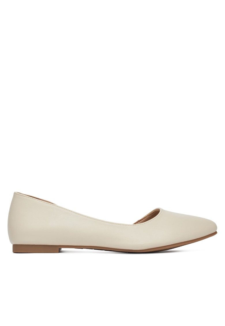 Balerini dama - piele ecologica - bej