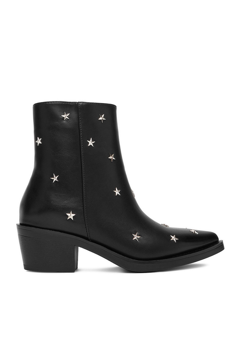 Botine dama - negru - textil 23689-13