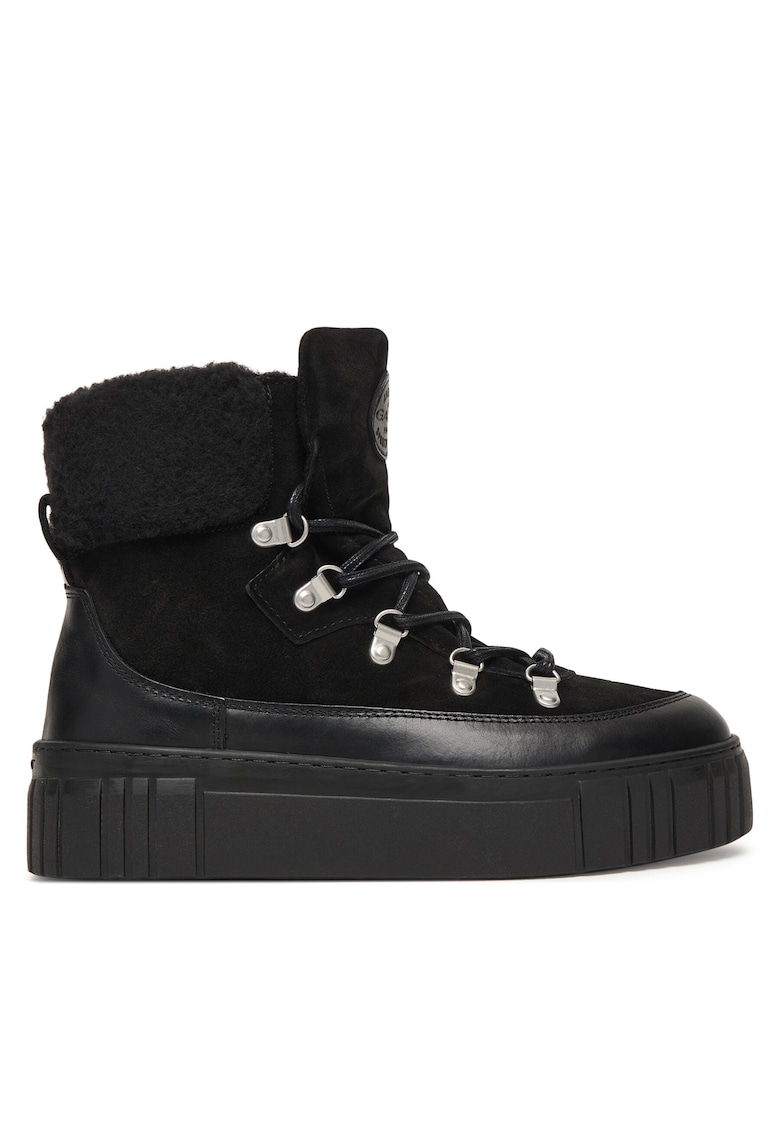 Ghete dama G00 - piele naturala - negru