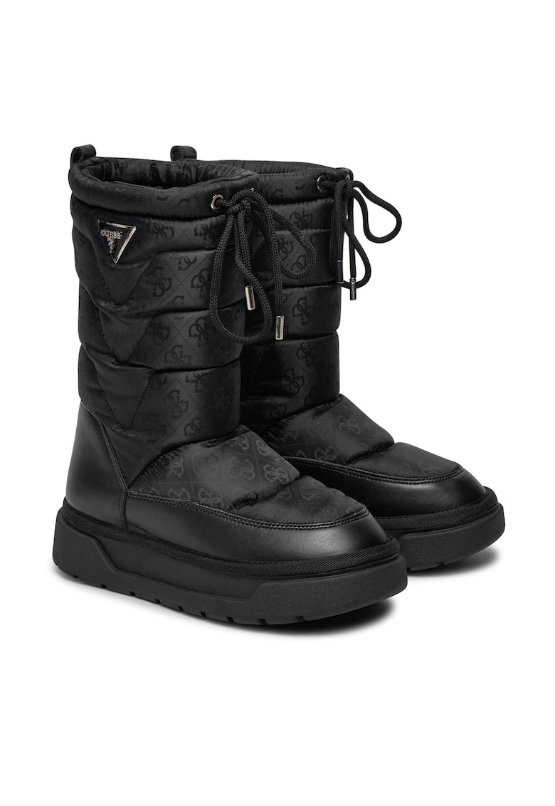 Cizme dama negru - textil - Negru