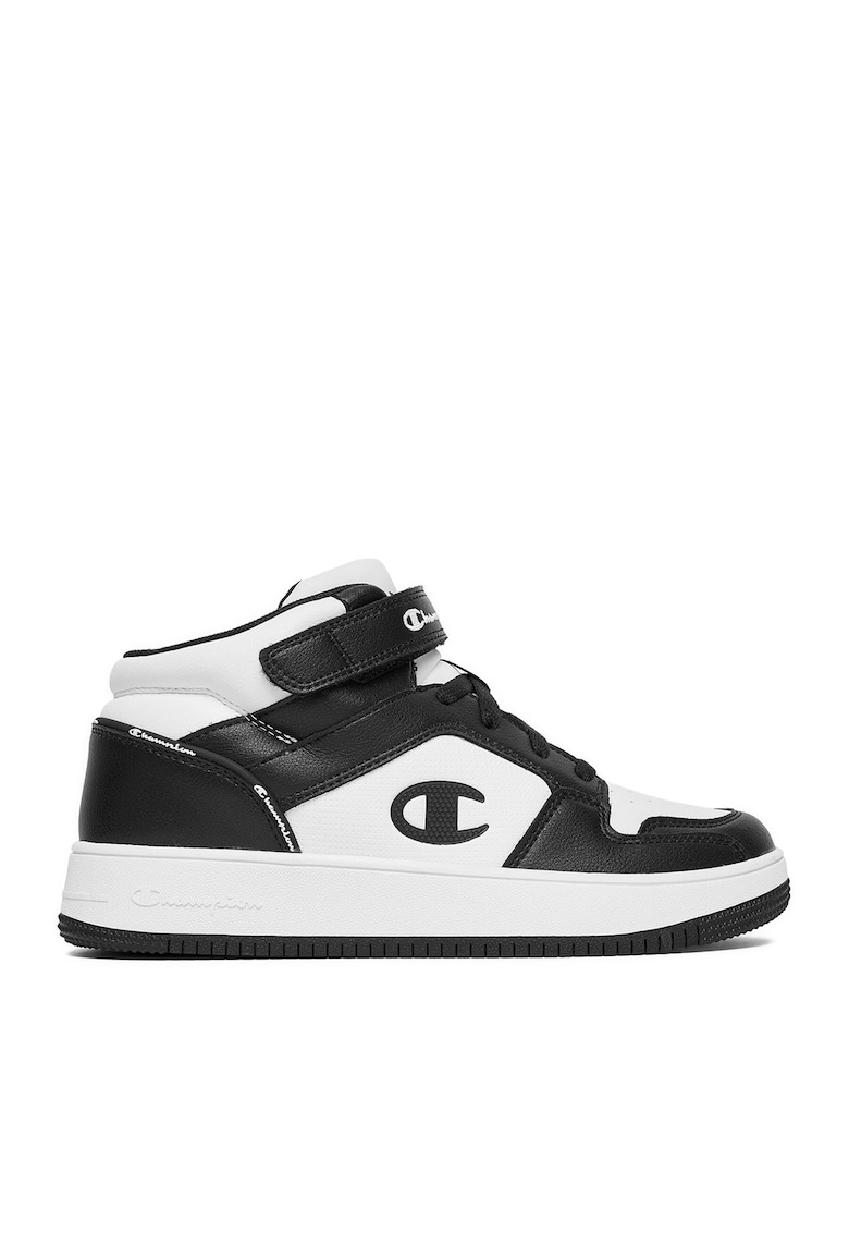 Pantofi copii - baieti - negru alb - textil
