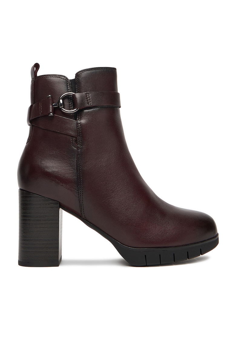 Botine dama Dalila - piele naturala - visiniu - Visiniu