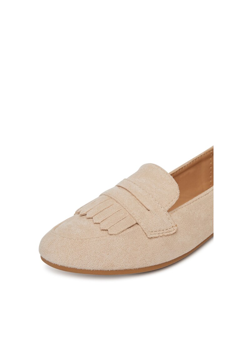 Mocasini dama - bej - tesatura