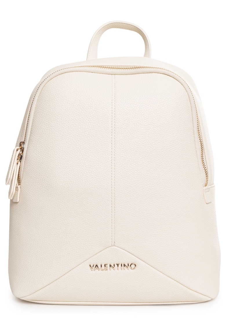 Rucsac Dama - Logo Metalic - Piele Ecologica 2464 - Alb - 32 x 28 x 13 cm