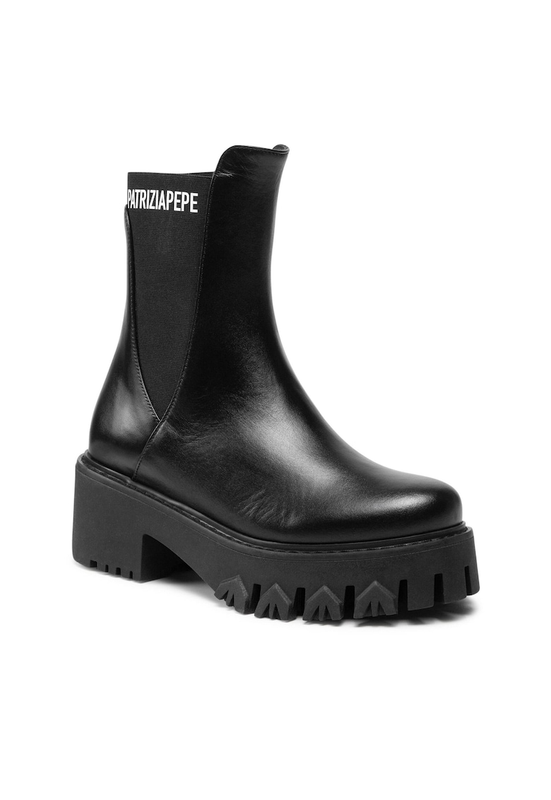 Botine dama piele naturala - negru -