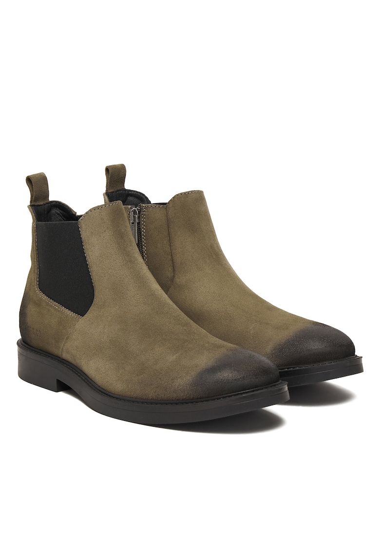 Ghete barbati piele ecologica - verde -