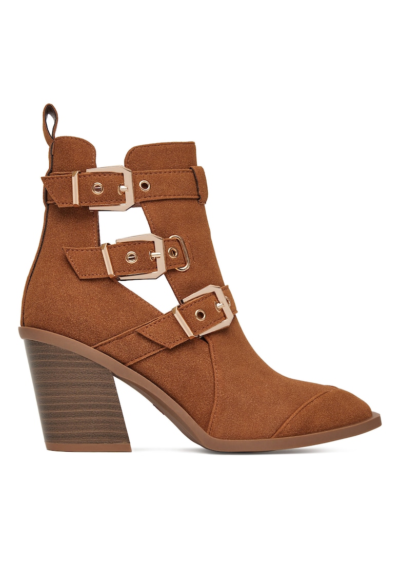 Botine dama - LE601-165 - maro - textil
