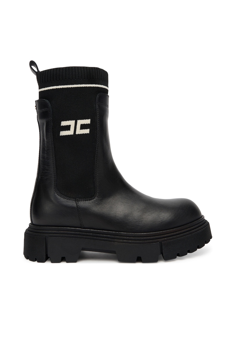 Cizme fete piele naturala - negru -