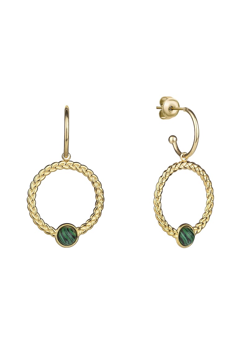 Cercei rotunzi cu design impletit