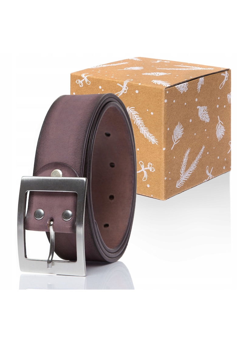 Curea Din Piele - Curea - 100% Piele Naturala - Latime: 4 - Maro - Lungime: 105 - Maro