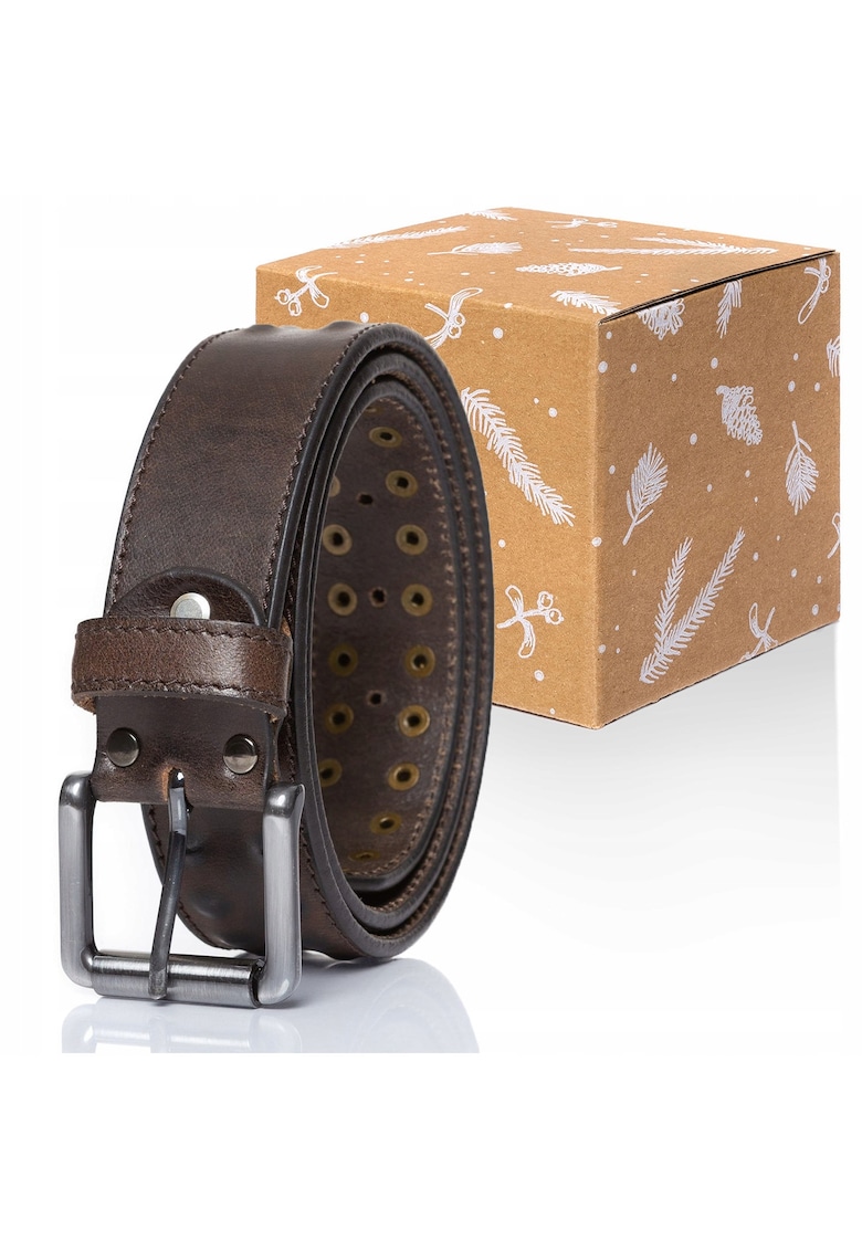 Curea din piele clasica - 40 mm latime - maro - talie 90 cm