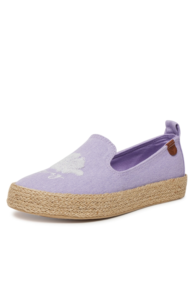 Mocasini dama espadrile violet - tesatura