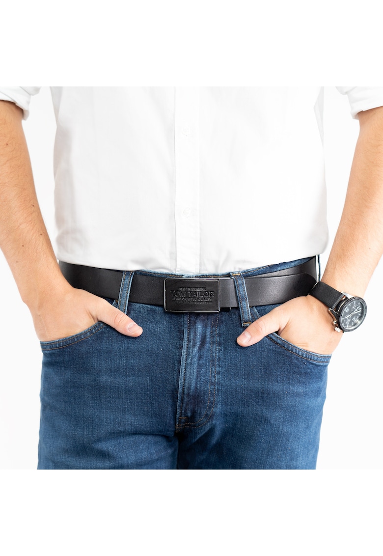 Curea barbati - piele naturala - catarama pin - negru - 90cm