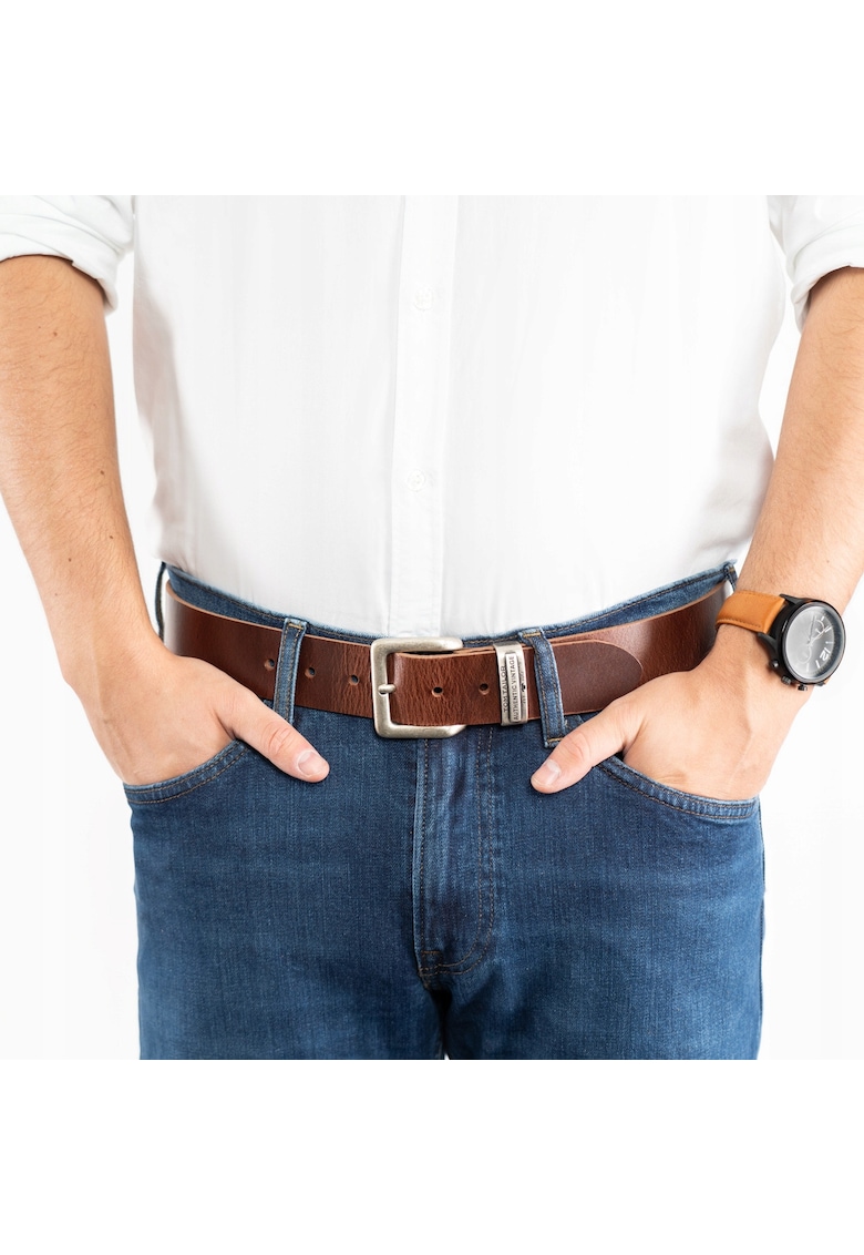 Curea barbati - piele naturala - maro - talie 100 cm