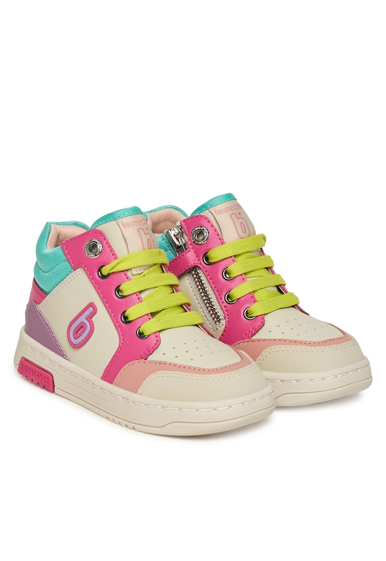 Tenisi copii - fata - piele naturala - model Sporco (Sauvage) multicolor