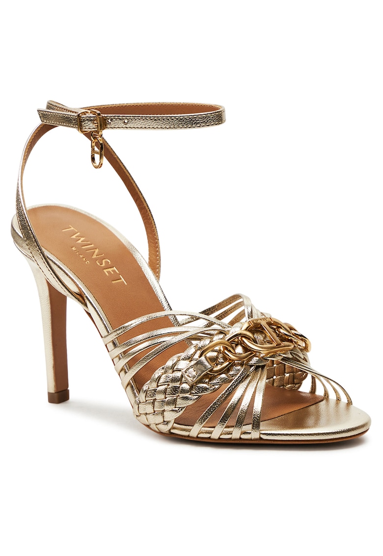 Sandale dama - model 10366 - piele naturala - auriu -