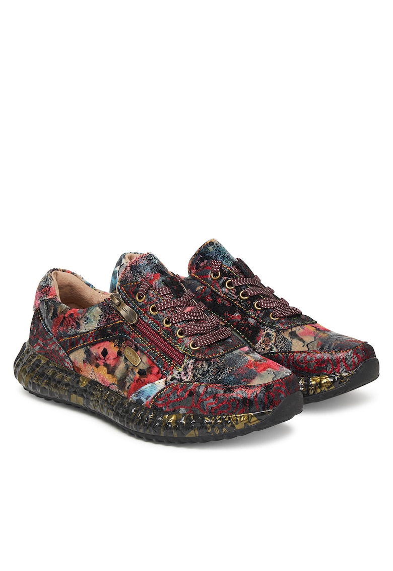 Tenisi dama Framboise Burton 1123 - piele naturala - multicolor