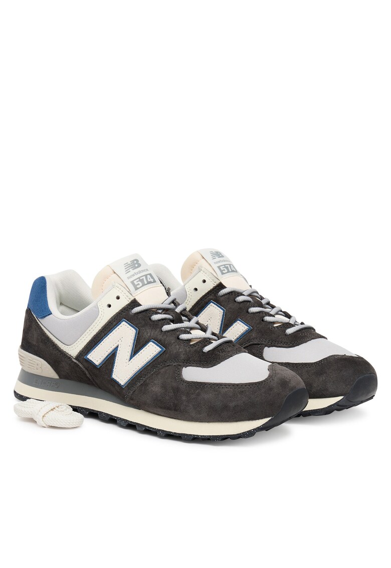 Tenisi barbati - U574NVE - piele naturala - negru