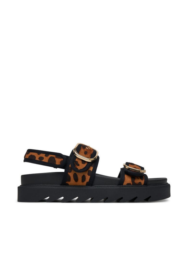 Sandale dama - negru - material textil - Negru