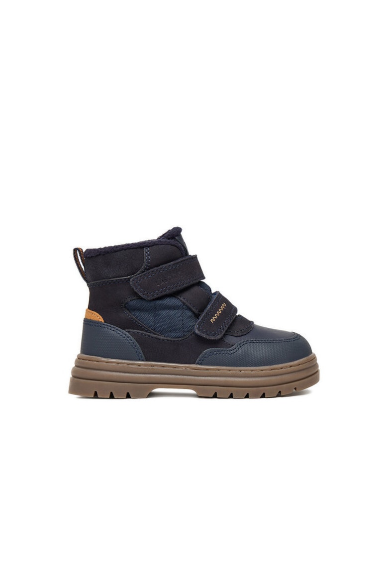 Ghete sport baieti - piele naturala - bleumarin