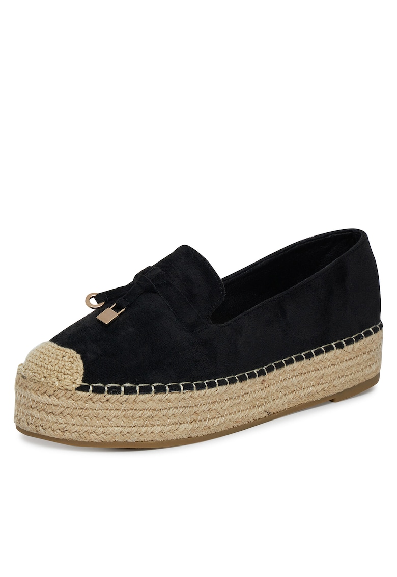 Espadrile dama - WSS990-259 - negru - tesatura