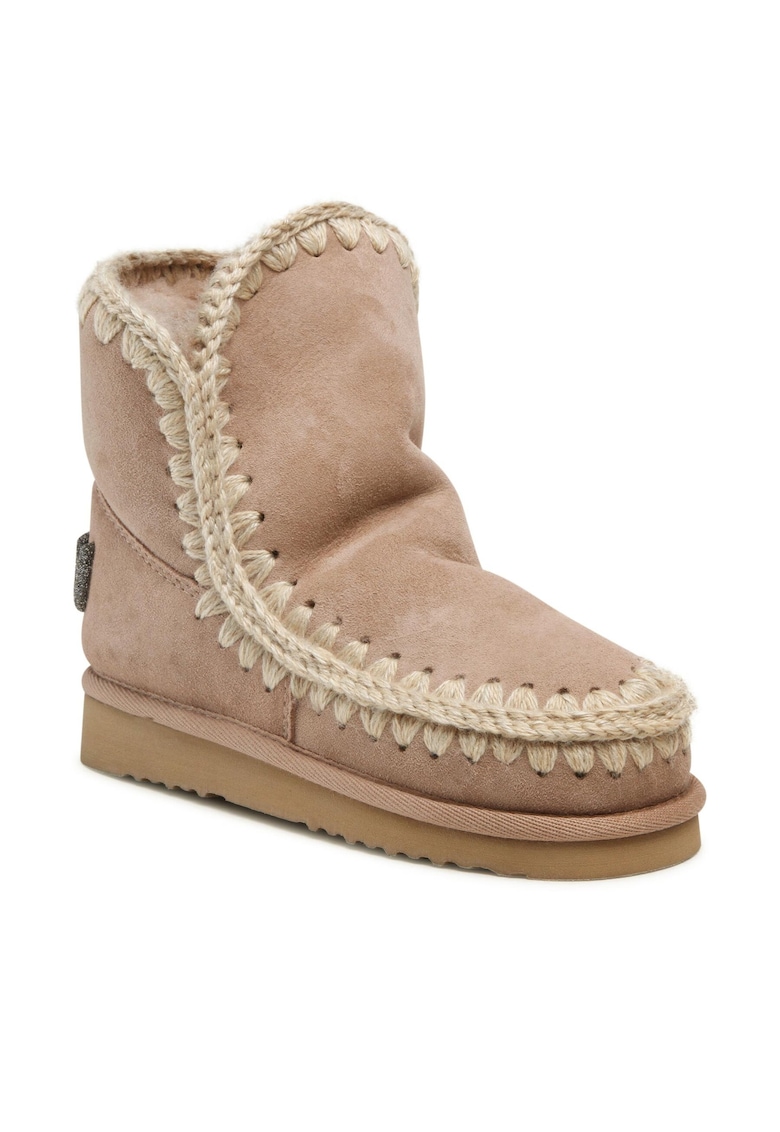 Ghete de zapada dama Cam Eskimo 18 - bej - piele naturala