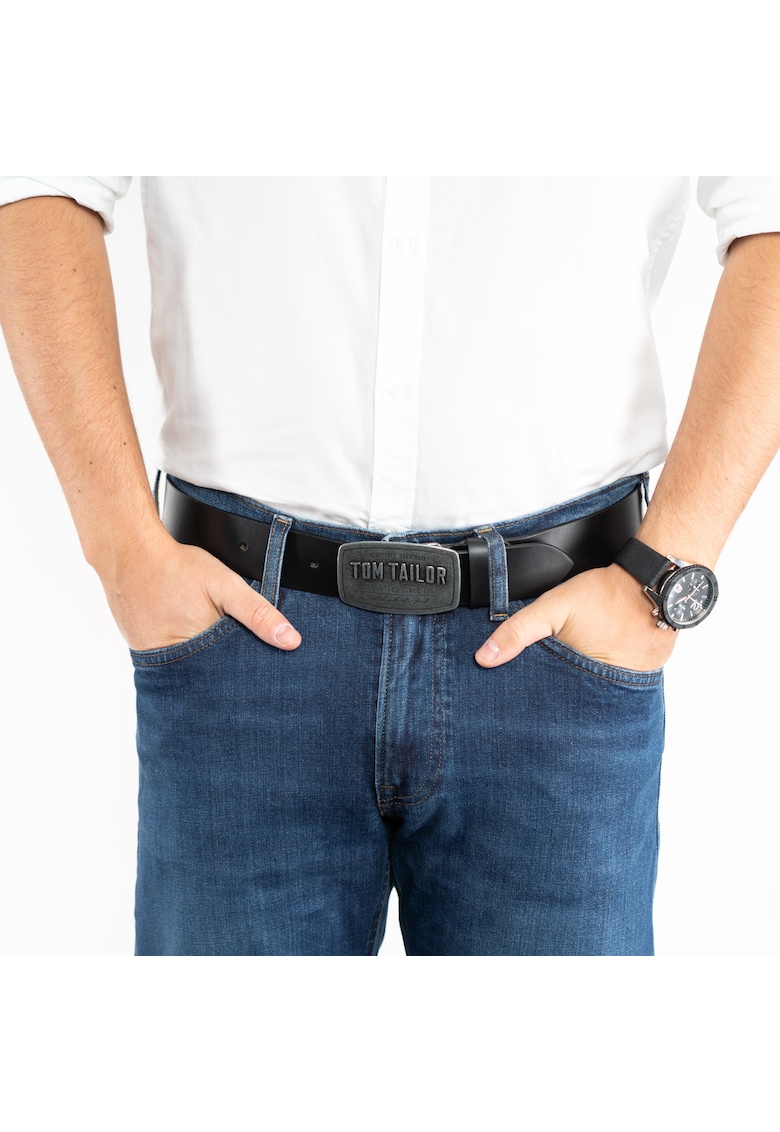 Curea barbati - piele naturala - clasica - neagra - 100 cm