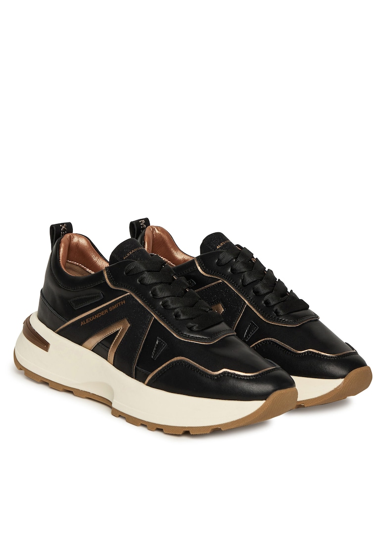 Pantofi sport dama - ASBCLPW-21 - piele naturala - negru