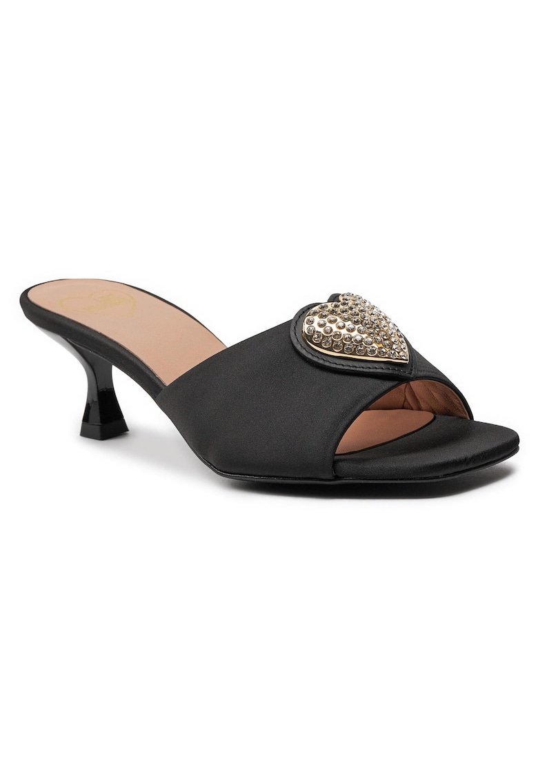 Slapi piele naturala - culoare negru