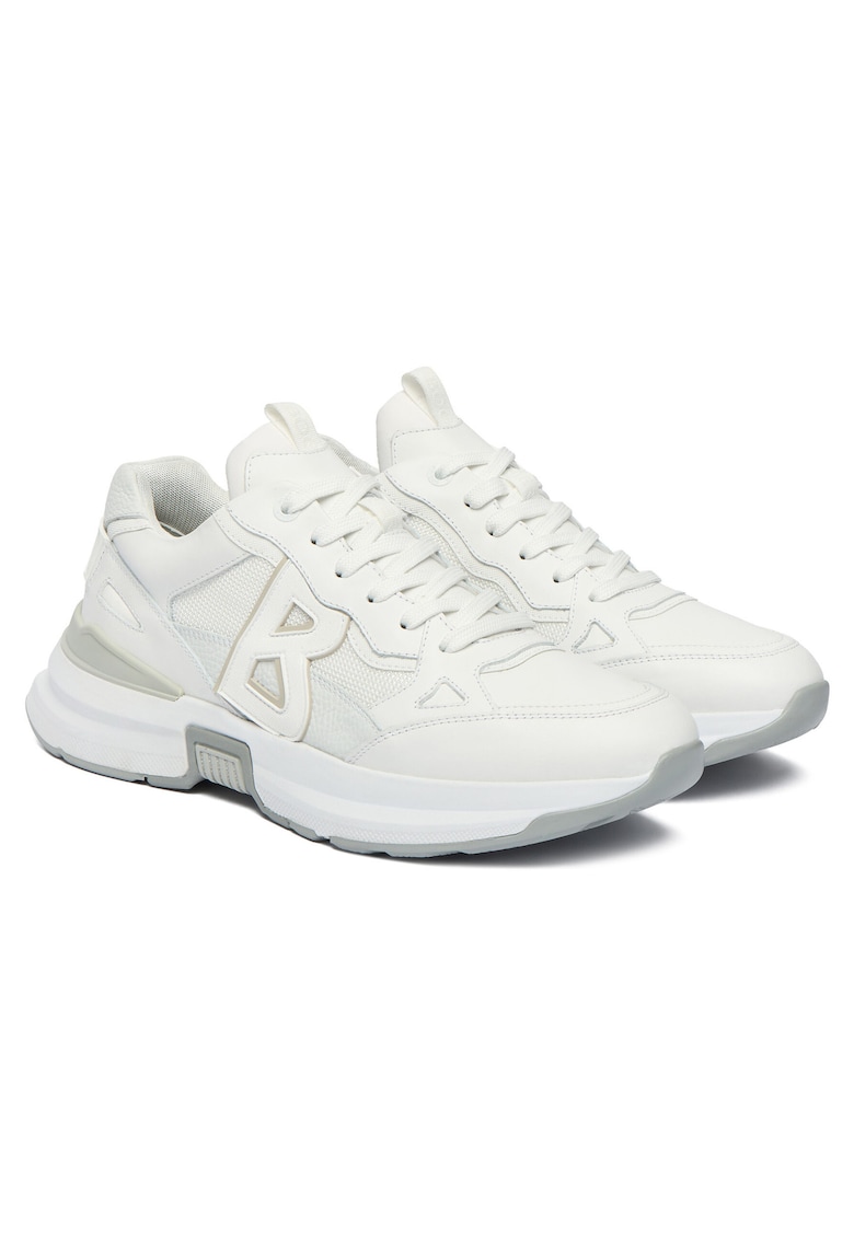 Pantofi sport barbati - alergare - piele naturala - alb