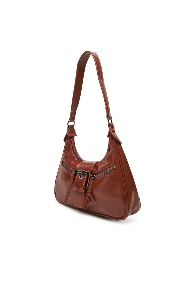 Geanta dama model C-DZE-S-005-08 - culoare brown - material textil.