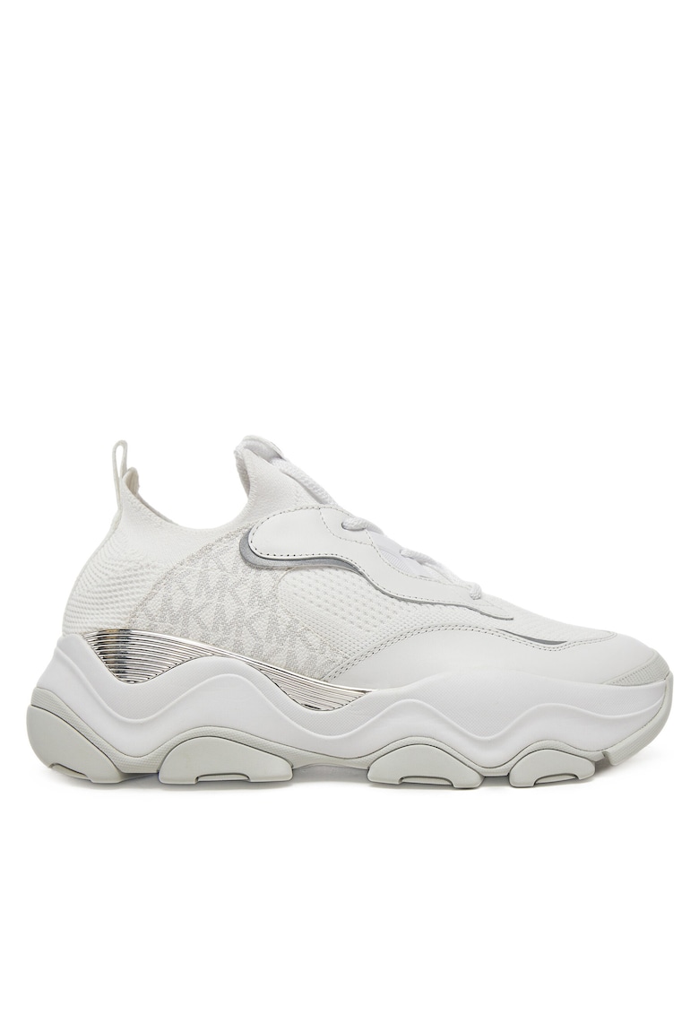 Pantofi sport dama - piele naturala - alb/gri