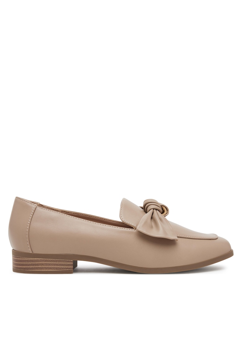 Mocasini dama - bej - material textil - funda -