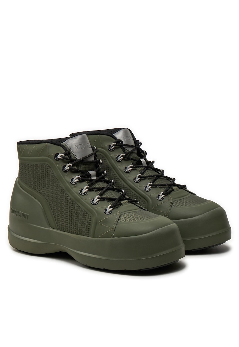 Ghete barbati Luna Trek Mid - piele intoarsa - verde -
