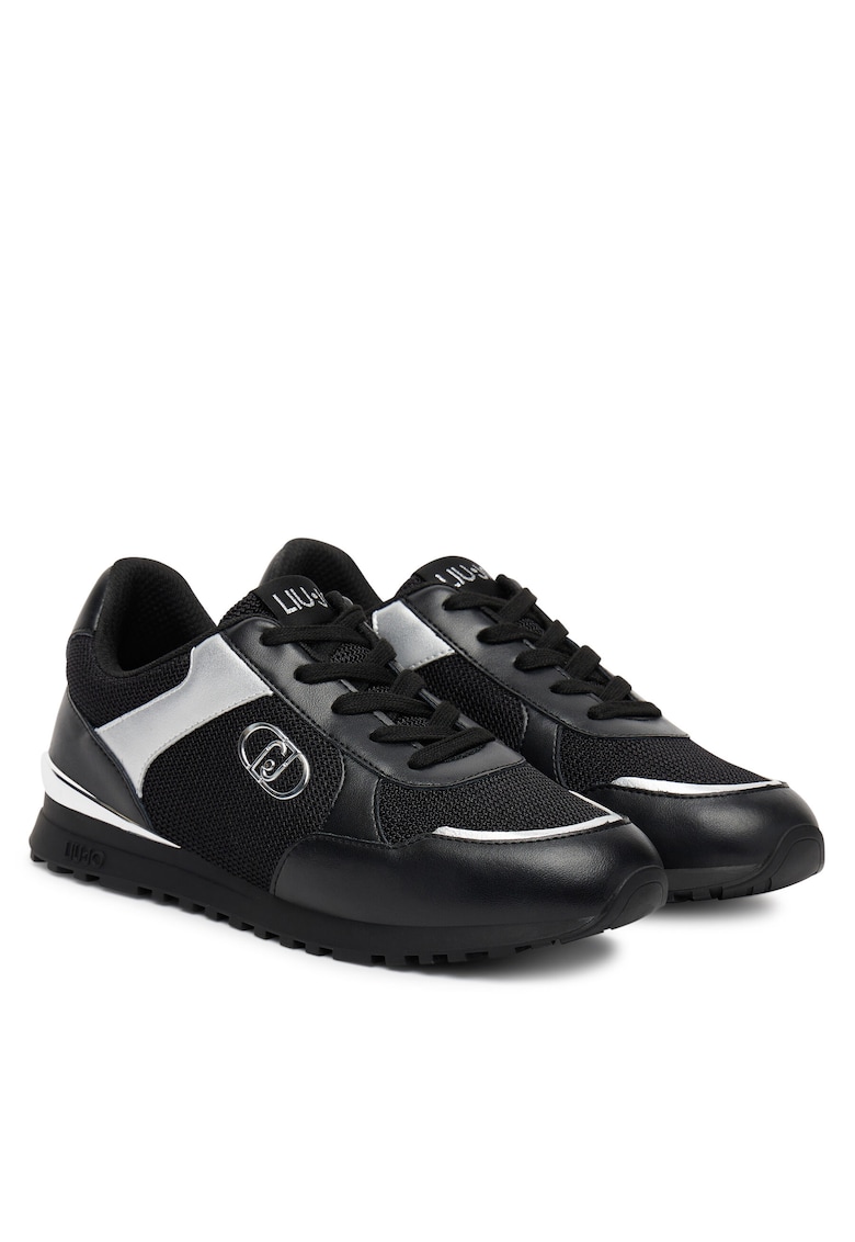 Pantofi sport dama - BF5013 PX685 - negru/argintiu - sintetic