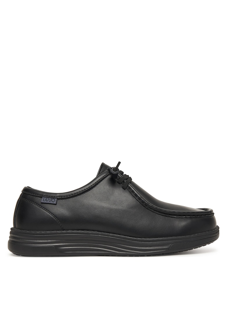 Pantofi barbati - Black S1040 - piele naturala - semighete